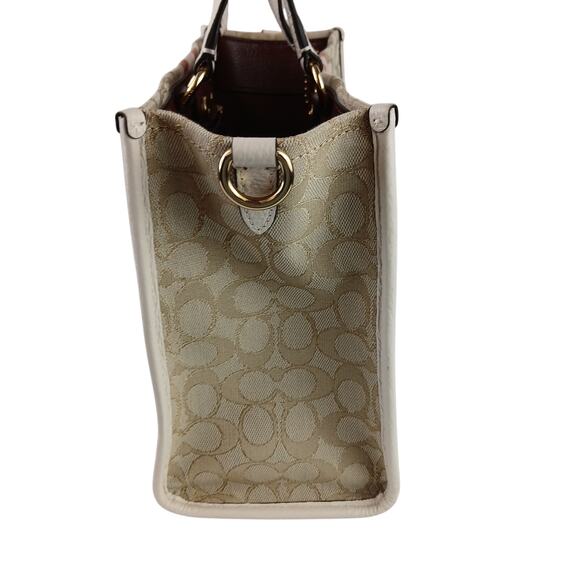 Coach Dempsey Carryall Bag In Signature Jacquard Pink Coach Patch - Picture 3 of 8